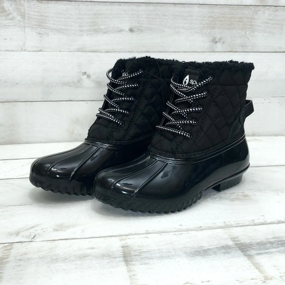 Sporto Sz 6 & 7 Duck Boot • Women’s Andie • Black • New